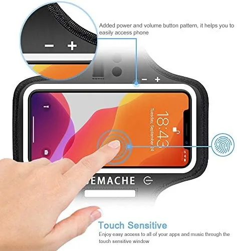 Close look at the iPhone 17 16 15 Pro Max Armband with Earphone Holder build quality