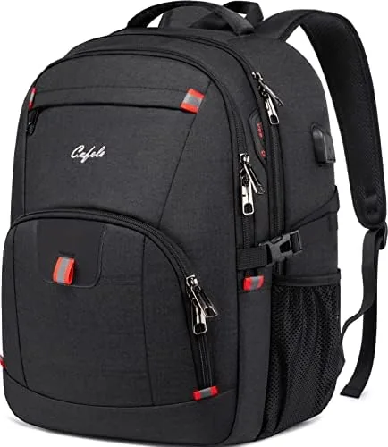 CAFELE Backpack,17.3 Inch Women's Laptop Backpack,Purse Work Bag,Casual Daypack, Quilted Black(Not suitable for children Review: Tested and Rated