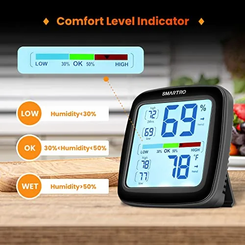 The SC42 Professional Digital Hygrometer Indoor Room Thermometer | Humidity Gauge in real use