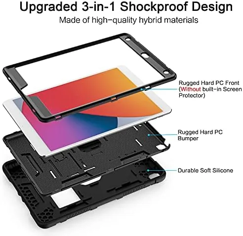 The Azzsy Case for iPad 9th Generation/iPad 8th Generation/iPad 7th Generation compared in context