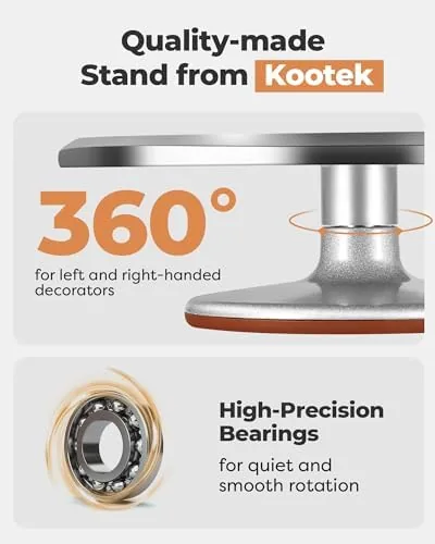 The Kootek Aluminum Cake Stand Turntable for Party, Base Giratoria Para in real use