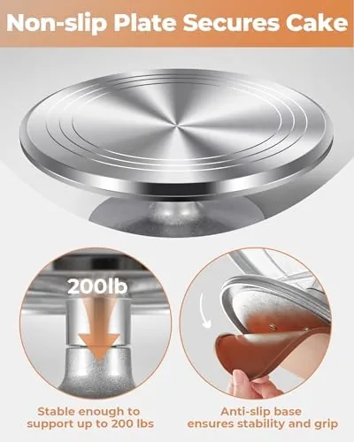 Testing the Kootek Aluminum Cake Stand Turntable for Party, Base Giratoria Para over two weeks