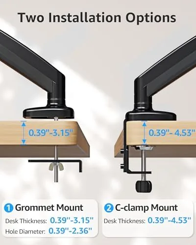 The MOUNTUP Single Monitor Desk Mount Holds Screen up to 32 compared in context