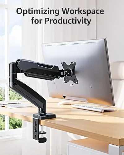 Testing the MOUNTUP Single Monitor Desk Mount Holds Screen up to 32 over two weeks