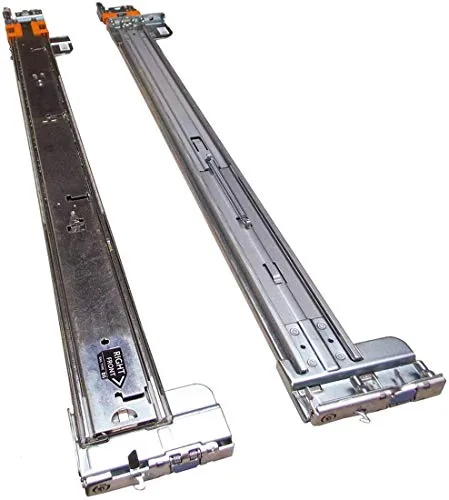 Close up of the tool free latch mechanism on the rack rail