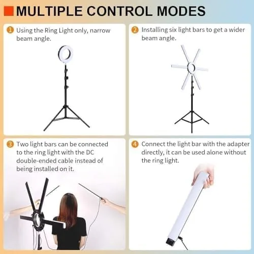 The GVM Great Video Maker 600S LED Ring Light, 90W Dimmable compared in context