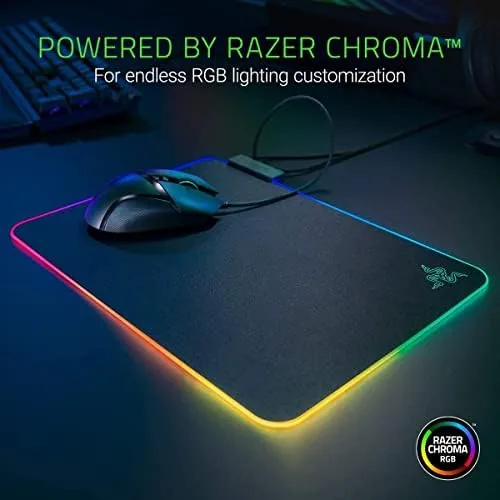Close look at the Razer Firefly Hard V2 RGB Gaming Mousepad, Customizable Chroma Lighting build quality