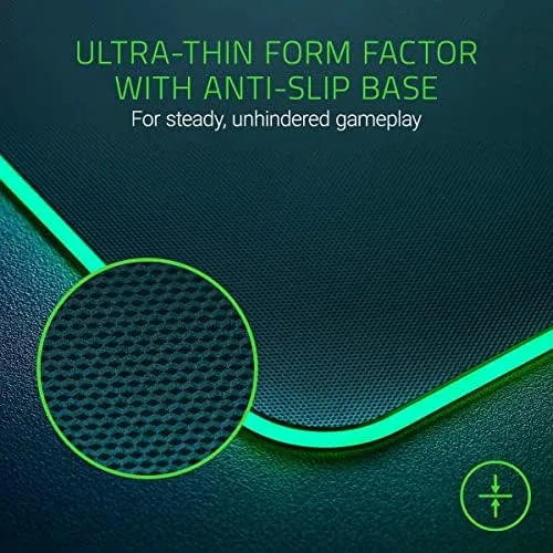 The Razer Firefly Hard V2 RGB Gaming Mousepad, Customizable Chroma Lighting in real use