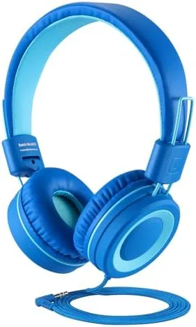 Overview of the noot products K11 Kids Headphones Wired 3.5mm Jack Tangle-Free Skyline