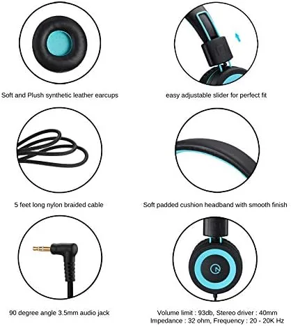 The noot products K11 Kids Headphones Wired 3.5mm Jack Stereo Tangle-Free in real use