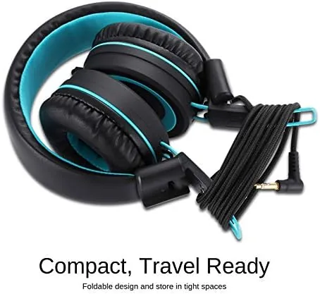 Another view of the noot products K11 Kids Headphones Wired 3.5mm Jack Stereo Tangle-Free