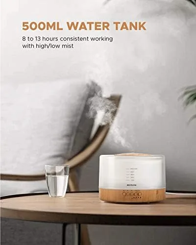 Close look at the muson Essential Oil Diffuser Sound Machine Combo Diffuser for Aromatherapy build quality