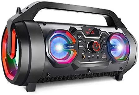 Portable Bluetooth Speaker with Subwoofer, Wireless Speakers with Booming Bass, FM Radio, RGB Lights Review: Tested and Rated