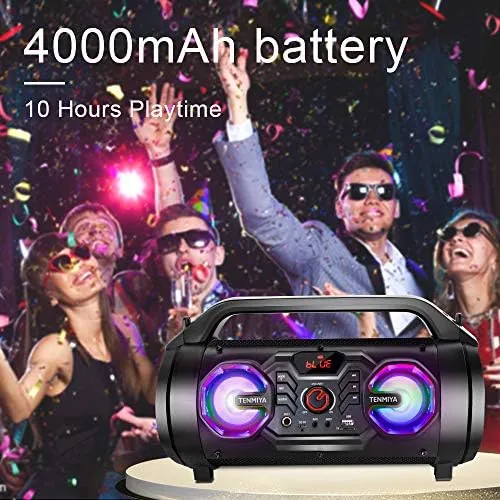 Detail shot of the Portable Bluetooth Speaker with Subwoofer, Wireless Speakers with Booming Bass features