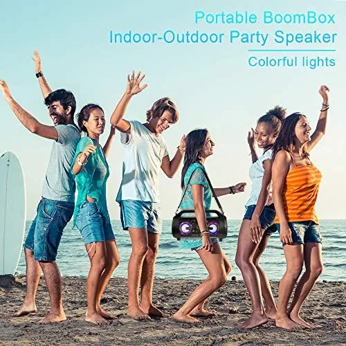 The Portable Bluetooth Speaker with Subwoofer, Wireless Speakers with Booming Bass in real use