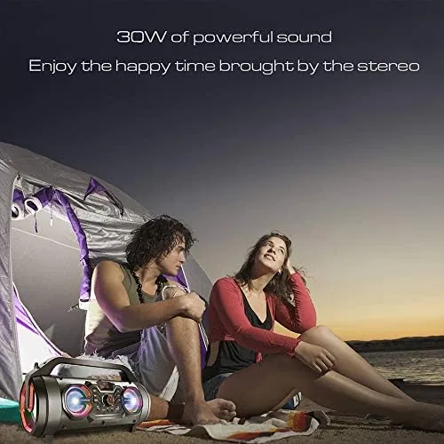 Another view of the Portable Bluetooth Speaker with Subwoofer, Wireless Speakers with Booming Bass