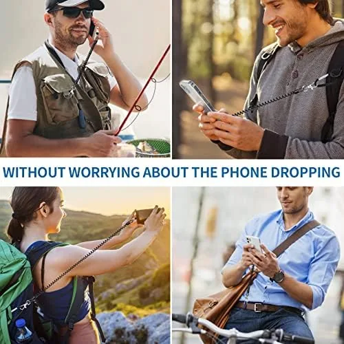 Close look at the Doormoon Phone Lanyard Tether with Patch, Universal Stretchy Straps and build quality