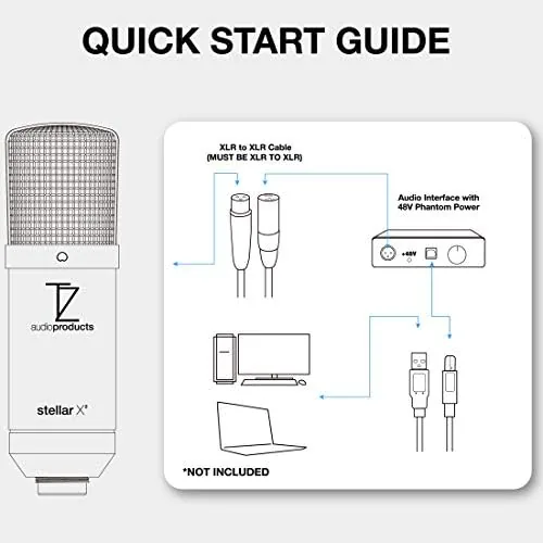 Close look at the TZ Stellar X2 Large Diaphragm Cardioid Condenser XLR Microphone build quality