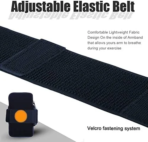 The armband being worn during a wet morning run