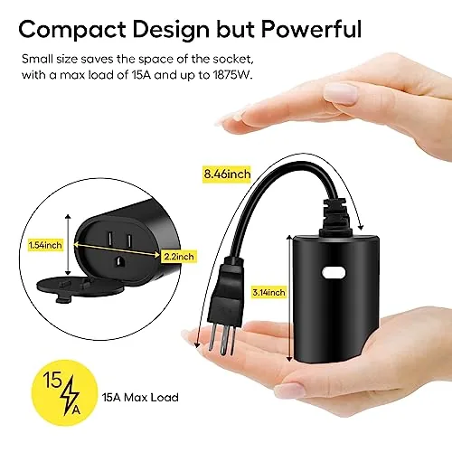 Another view of the Zwave Outlet Plug, 800 Series Outdoor Z-Wave LR Smart Plug