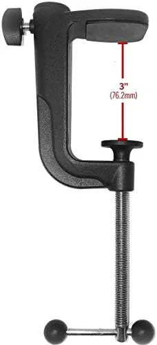 The Samson MBA48 Microphone Boom Arm, 48" in real use