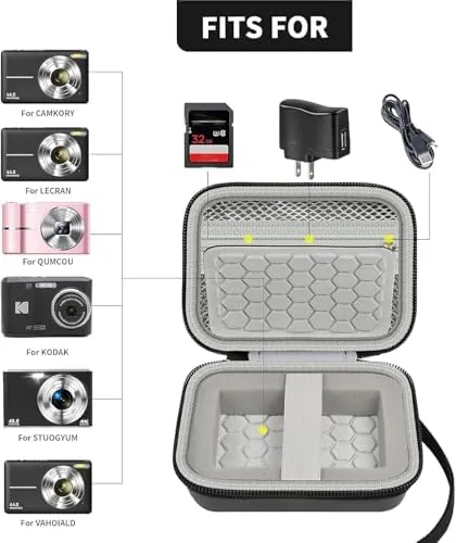 Close look at the Comecase Digital Camera Case for Kodak PIXPRO FZ55/FZ45/ for CAMKORY build quality