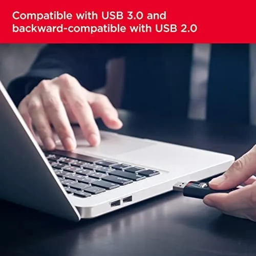 The SANDISK 64GB Ultra USB 3.0 Flash Drive - SDCZ48-064G-GAM46, Black in real use