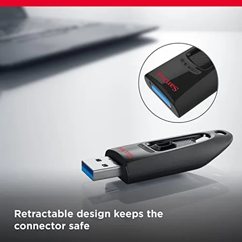 Another view of the SANDISK 64GB Ultra USB 3.0 Flash Drive - SDCZ48-064G-GAM46, Black