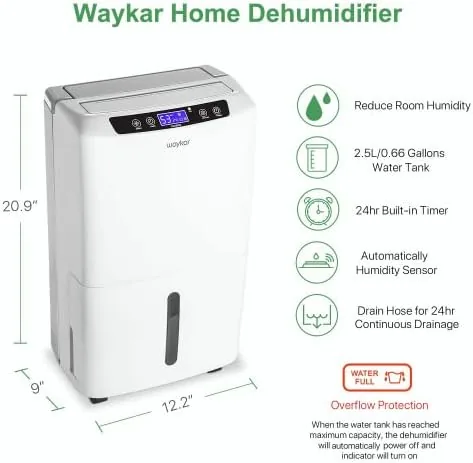 The Waykar 34 Pints 2000 Sq. Ft. 2025 Energy Star Dehumidifier in real use