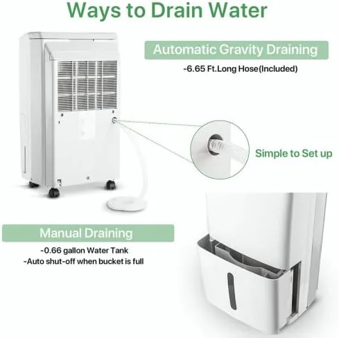 Another view of the Waykar 34 Pints 2000 Sq. Ft. 2025 Energy Star Dehumidifier