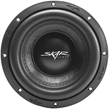Close look at the Skar Audio SVR-8 D4 8" 800 Watt Max Power Dual build quality