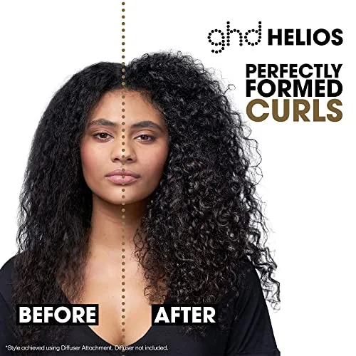 Airflow visible as the ghd Helios dries a section of hair