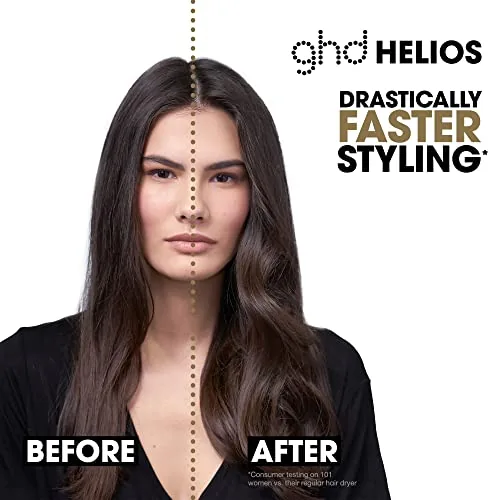 Finished blowout after styling with the ghd Helios