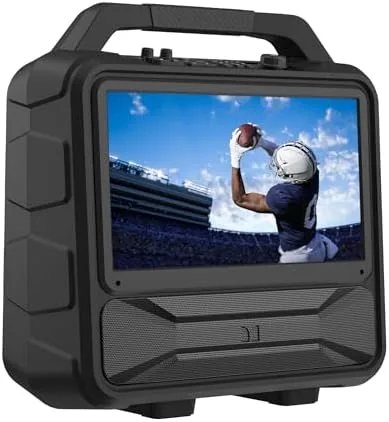 The Monster Vision 2 connected to a laptop as a second display on a desk