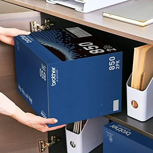 Another view of the Brother Genuine High-Yield Black Toner Cartridge Twin Pack TN850 2PK