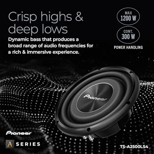 The Pioneer A-Series TS-A2500LS4 Shallow-Mount 10" Subwoofer 1200W Max | Shallow-Mount in real use