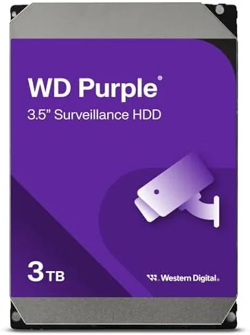 Detail shot of the Western Digital 10TB WD Purple Surveillance Internal Hard Drive HDD features