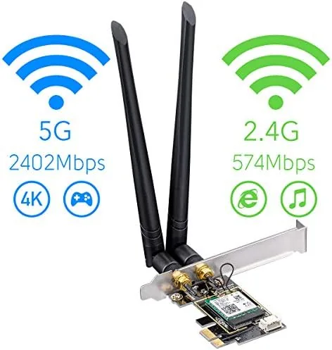 The Cudy AX3000 Wi-Fi 6 Bluetooth 5.2 PCI-E Adapter, Intel AX200 in real use