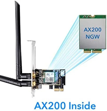 The Cudy AX3000 Wi-Fi 6 Bluetooth 5.2 PCI-E Adapter, Intel AX200 compared in context