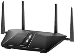 A speed test result on a laptop connected to the Nighthawk RAX50 over WiFi 6