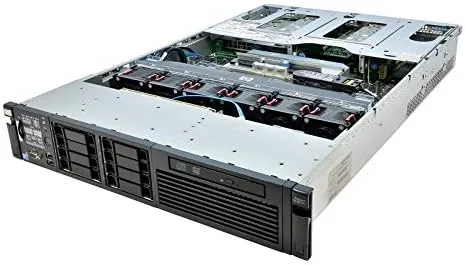 HP ProLiant DL380 G7 rack server in a homelab rack with other gear