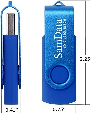 Another view of the SamData 32GB USB Flash Drives 2 Pack 32GB Thumb Drives