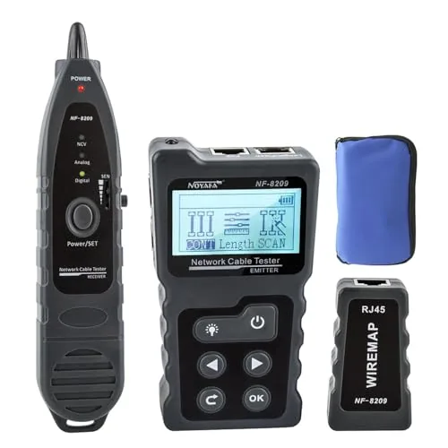 NOYAFA NF-8209 Network Cable Tester, Ethernet Cable Wire Tester with POE & NCV for Review: Tested and Rated