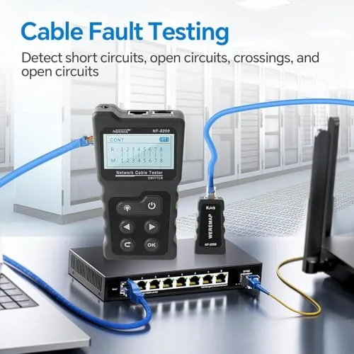 Another view of the NOYAFA NF-8209 Network Cable Tester, Ethernet Cable Wire Tester with