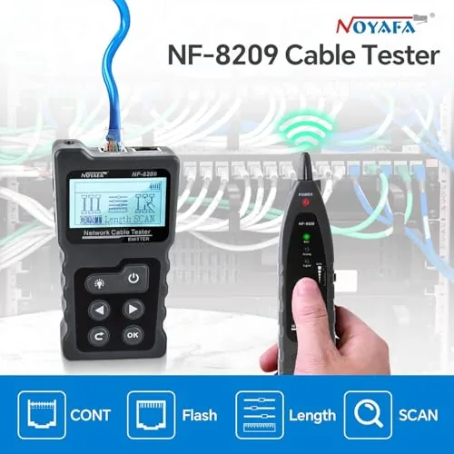The NOYAFA NF-8209 Network Cable Tester, Ethernet Cable Wire Tester with compared in context
