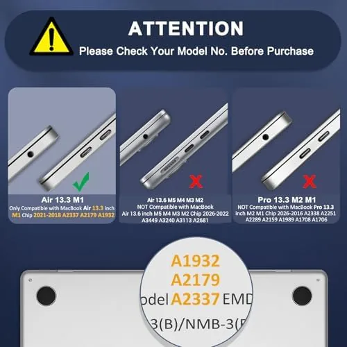 Close look at the MOSISO Compatible with MacBook Air 13 inch Case M1 2021 build quality