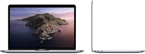 A person working on the renewed MacBook Pro 13 during a video call