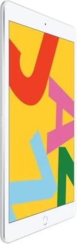 Detail shot of the Apple iPad (7th Generation, 10.2-inch, 2019), 32GB, Wi-Fi, Silver (Renewed) features