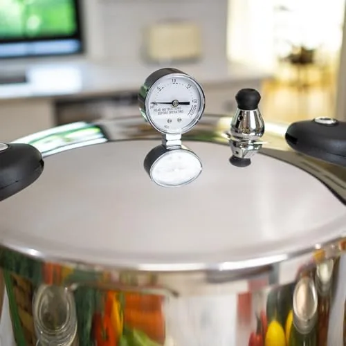 Large canner next to a smaller starter pressure canner