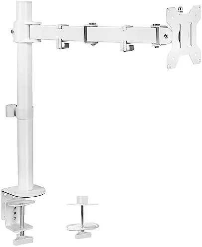 Overview of the VIVO Single Monitor Arm Desk Mount, Holds Screens up to
